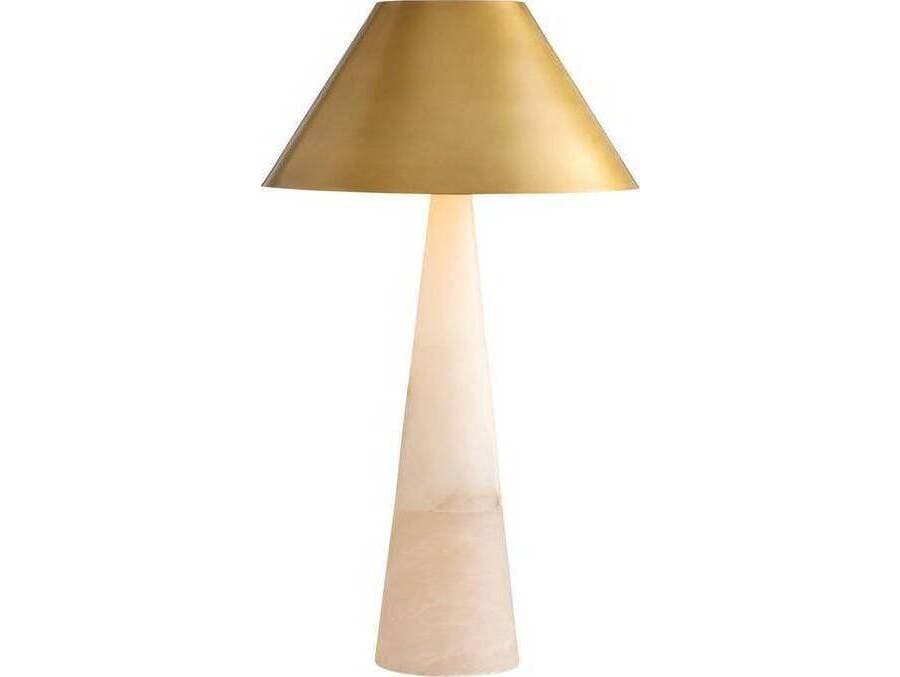 Arteriors Home Chanell White Antique Brass Gold Buffet Lamp
