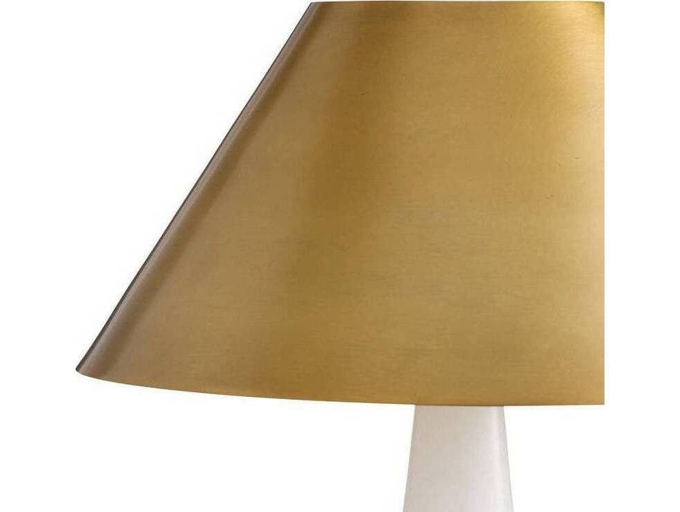 Arteriors Home Chanell White Antique Brass Gold Buffet Lamp