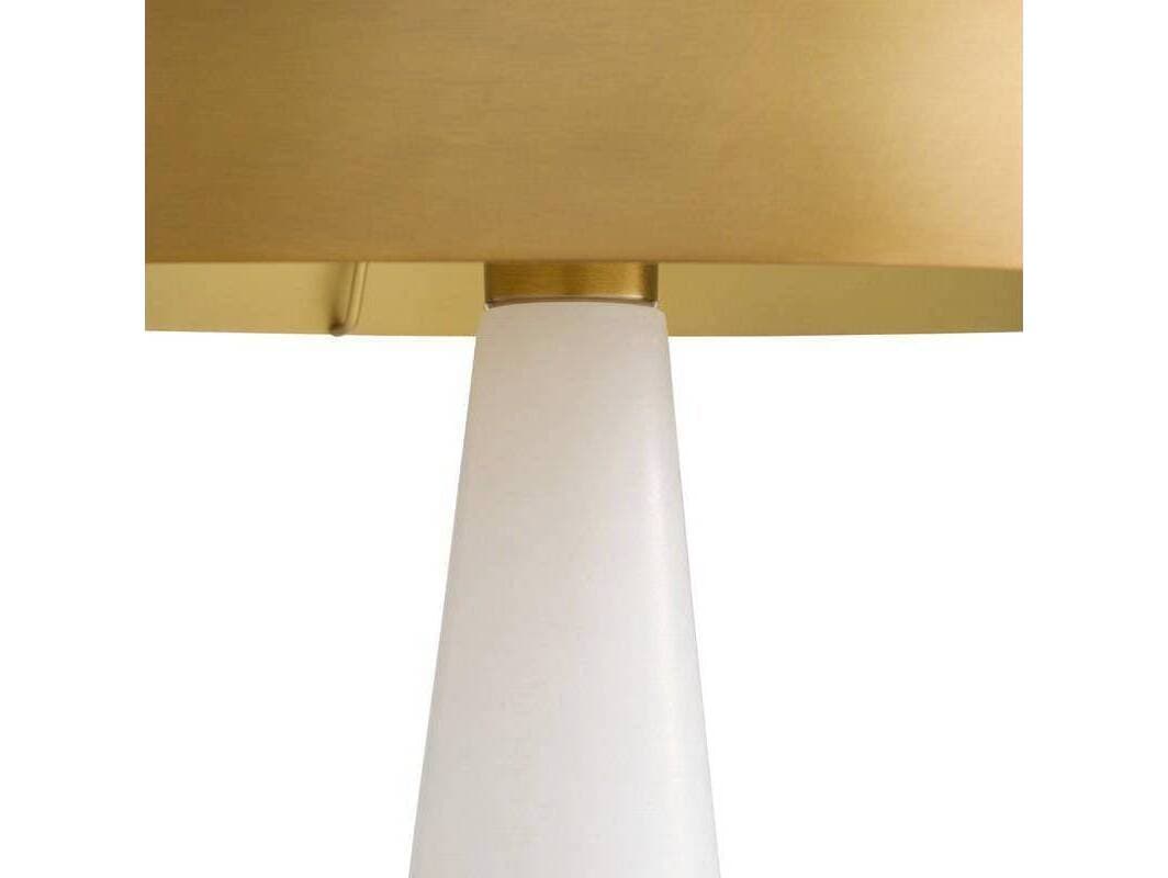 Arteriors Home Chanell White Antique Brass Gold Buffet Lamp