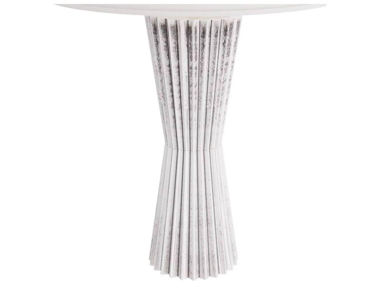 Arteriors Home Vayla Ice Reactive Antique Brass White Buffet Lamp