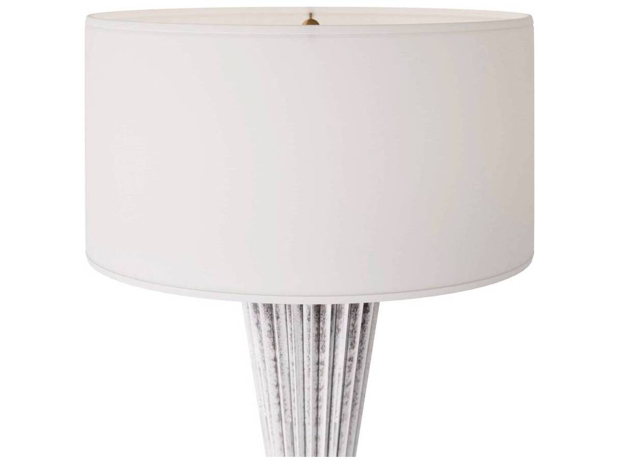 Arteriors Home Vayla Ice Reactive Antique Brass White Buffet Lamp