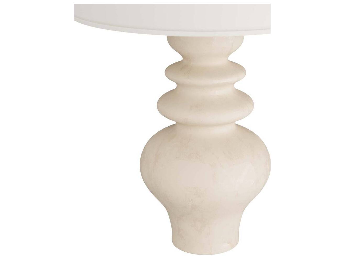 Arteriors Home Worland Matte Ivory Antique Brass White Buffet Lamp