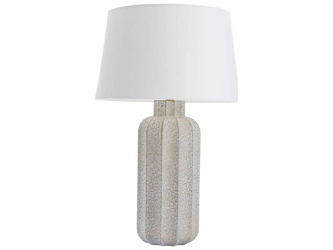 Arteriors Home Henrietta Lunar Reactive Antique Brass White Buffet Lamp