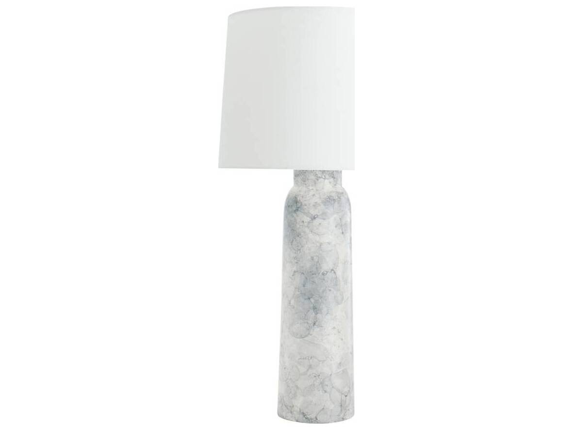 Arteriors Home Heather Thundercloud Polished Nickel White Buffet Lamp
