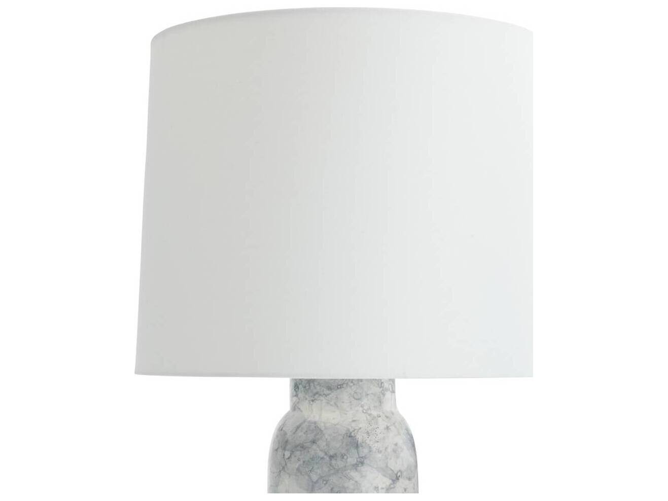 Arteriors Home Heather Thundercloud Polished Nickel White Buffet Lamp