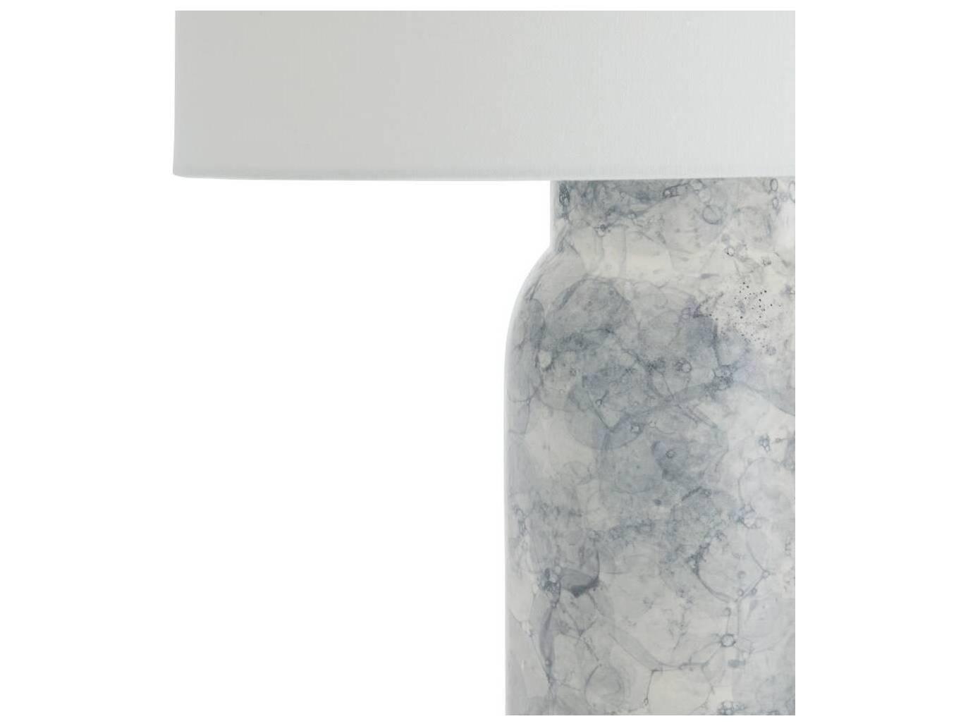 Arteriors Home Heather Thundercloud Polished Nickel White Buffet Lamp