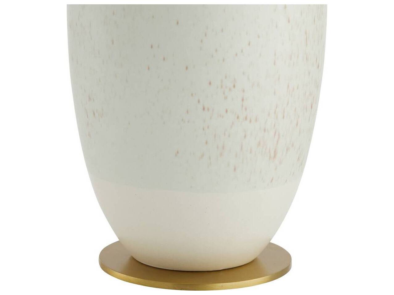 Arteriors Home Gola Quail Egg Antique Brass White Buffet Lamp