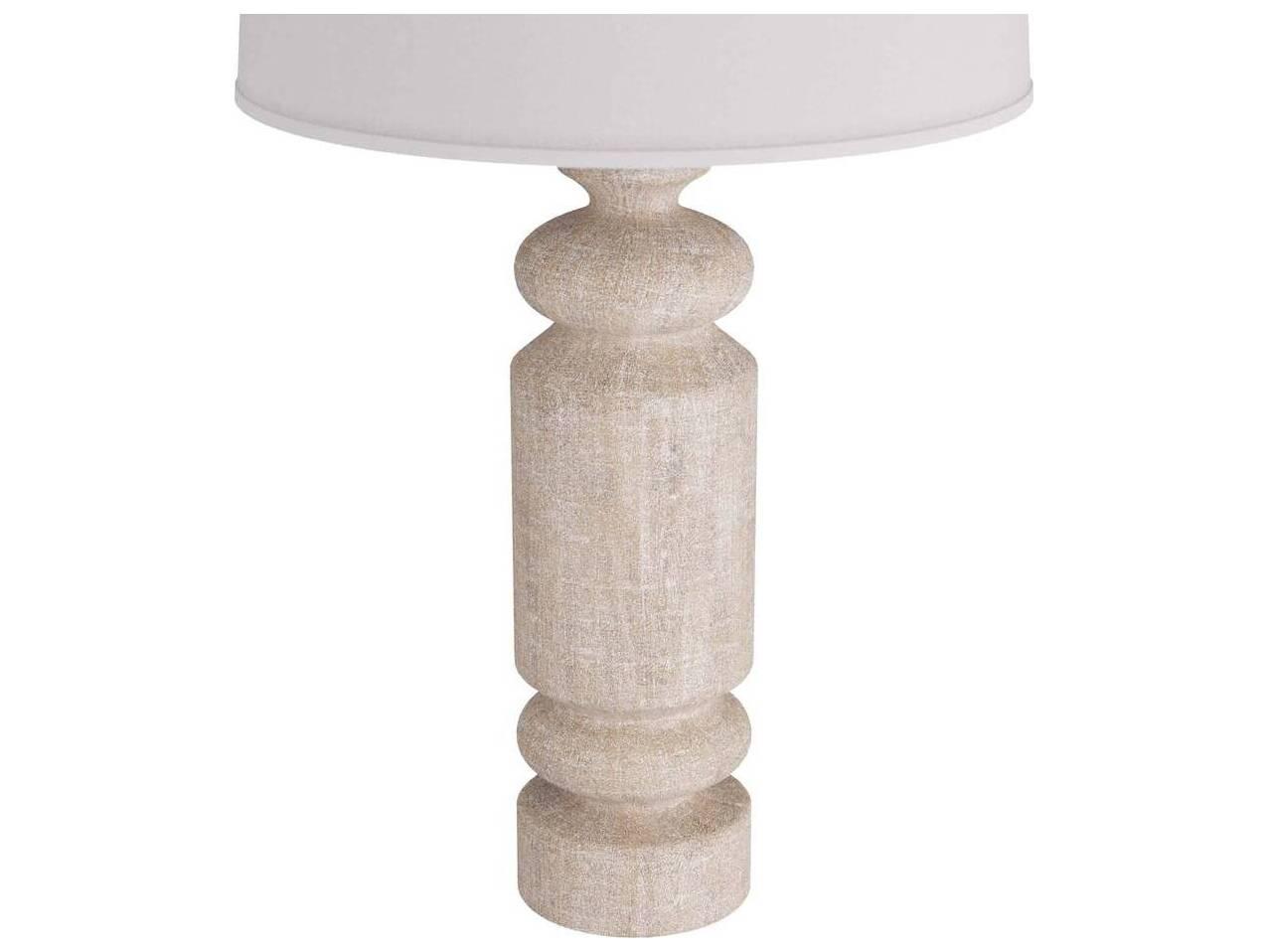 Arteriors Home Woodrow Limewash Antique Brass White Buffet Lamp