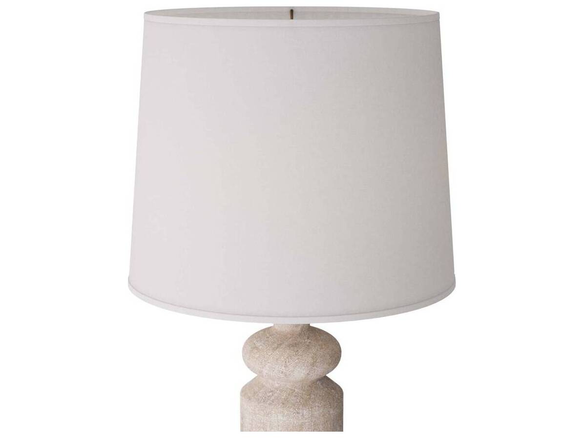 Arteriors Home Woodrow Limewash Antique Brass White Buffet Lamp