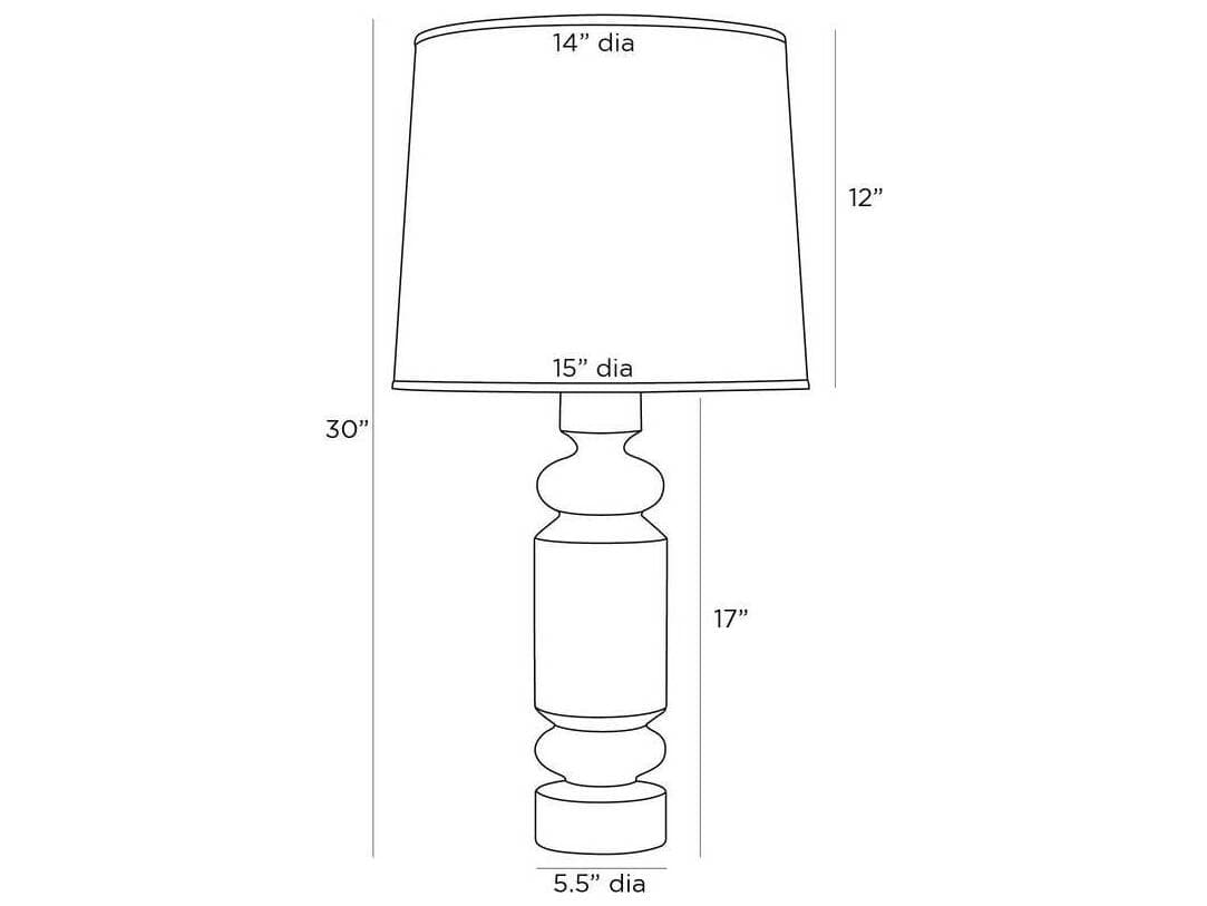 Arteriors Home Woodrow Limewash Antique Brass White Buffet Lamp