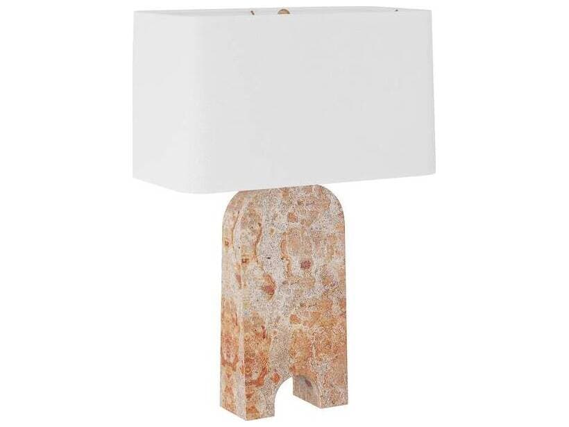 Arteriors Home Birmingham Capri Antique Brass White Buffet Lamp