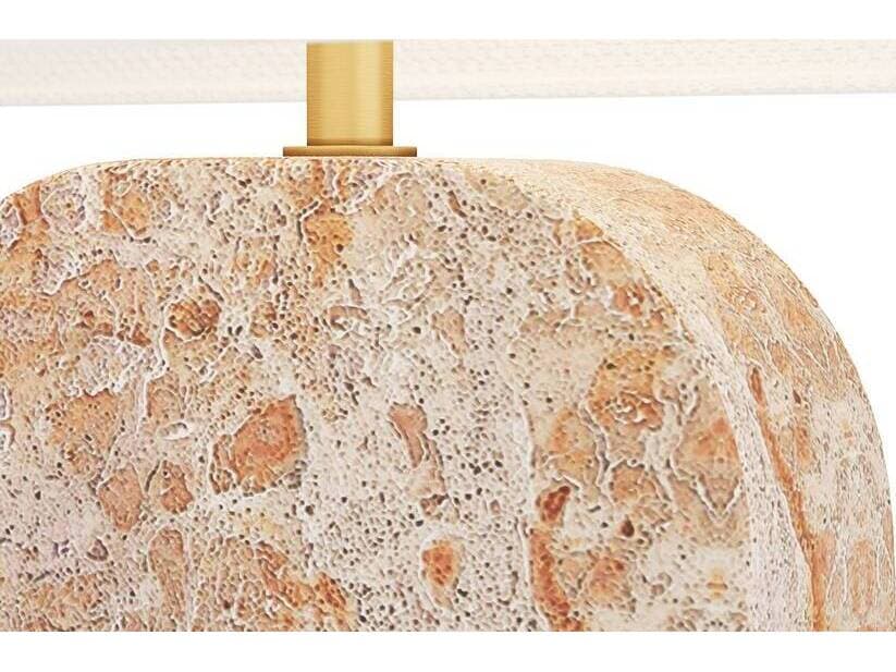 Arteriors Home Birmingham Capri Antique Brass White Buffet Lamp