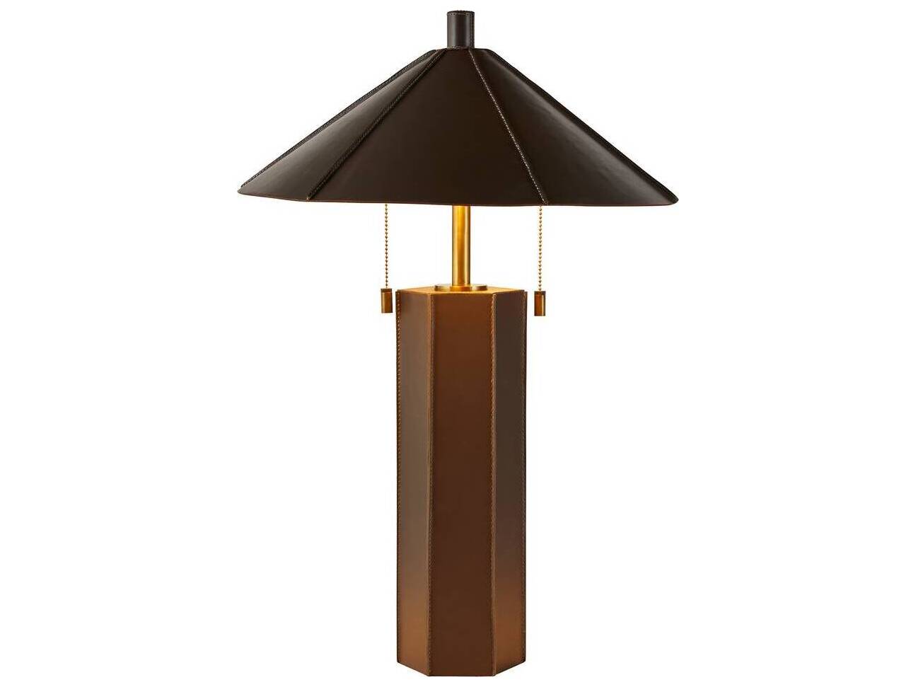 Arteriors Home Cantrell Graphite Antique Brass Black Buffet Lamp