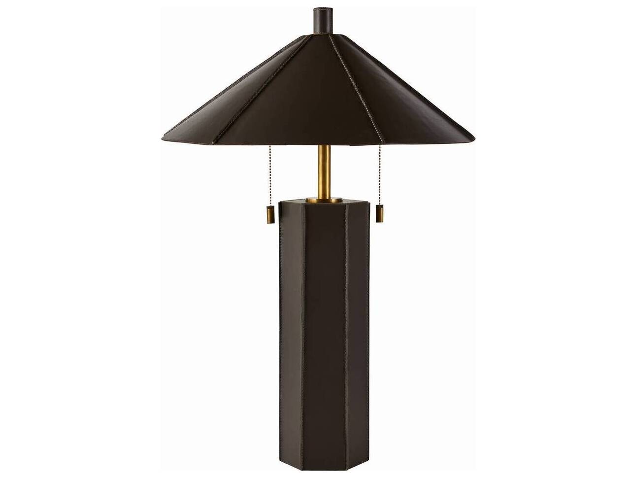Arteriors Home Cantrell Graphite Antique Brass Black Buffet Lamp