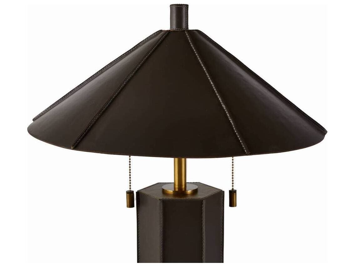 Arteriors Home Cantrell Graphite Antique Brass Black Buffet Lamp