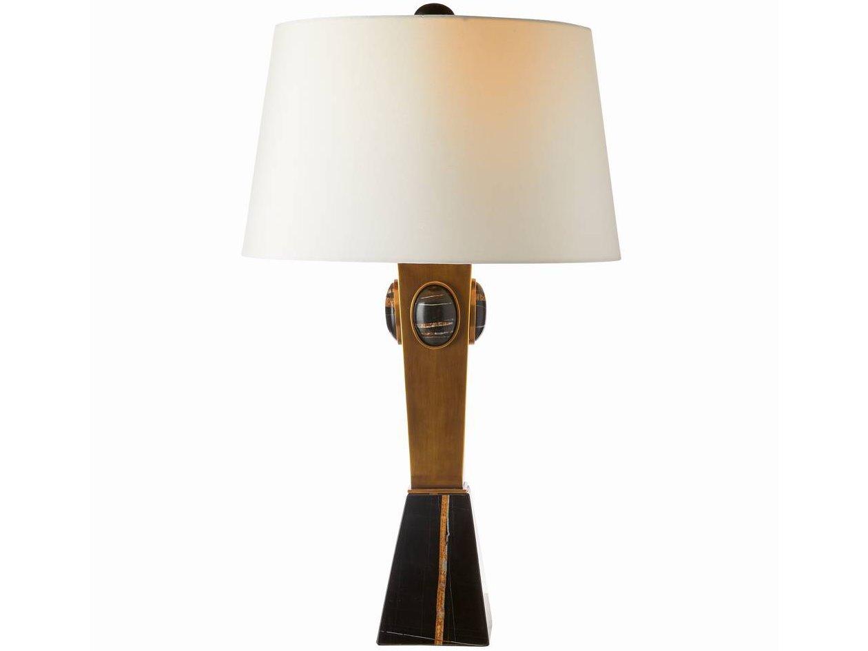 Arteriors Home Cairo Antique Brass Bengal White Buffet Lamp