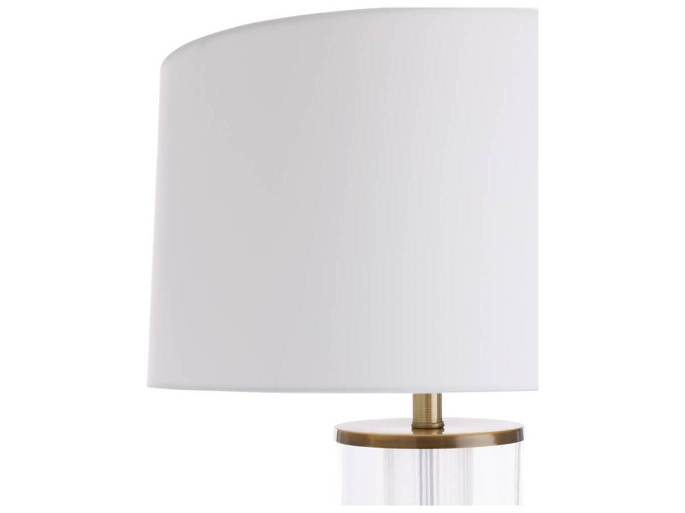 Arteriors Home Gianna Clear Etched Vintage Brass Buffet Lamp