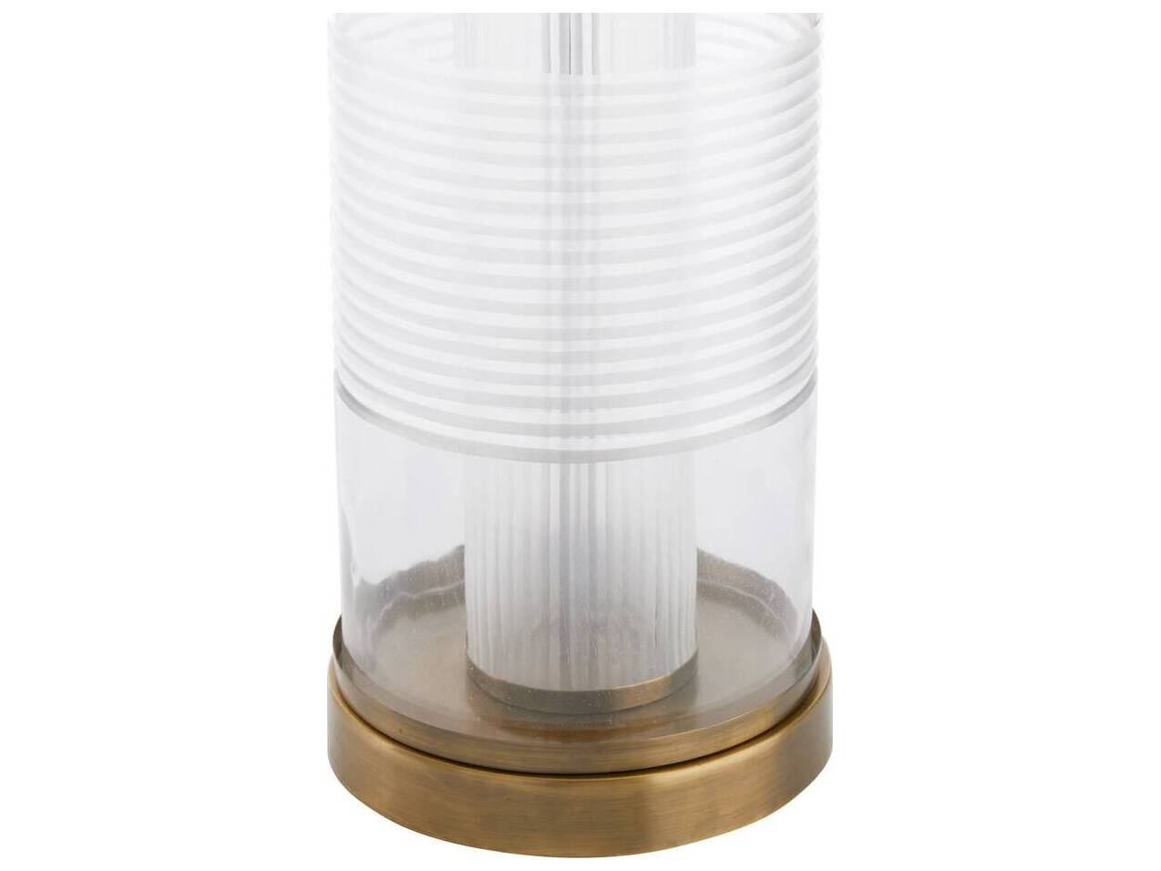 Arteriors Home Gianna Clear Etched Vintage Brass Buffet Lamp