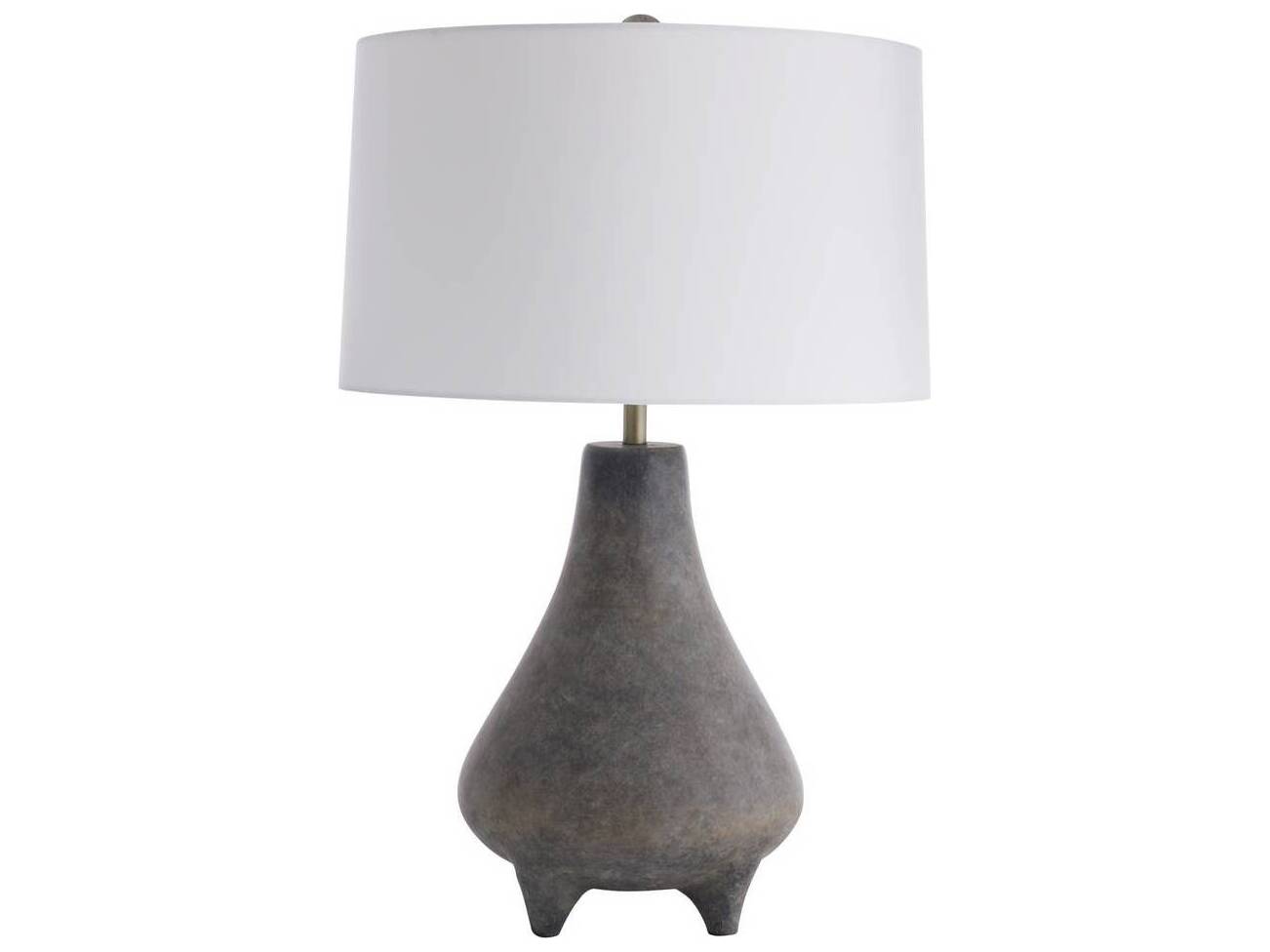 Arteriors Home Granada Rhino Antique Brass Gray Buffet Lamp