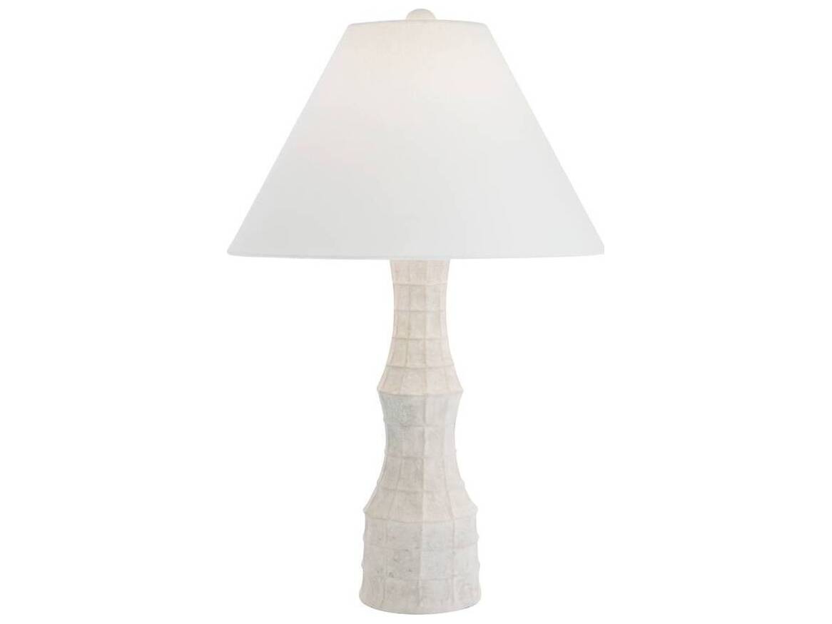 Arteriors Home Francine Egg Shell Antique Brass White Buffet Lamp