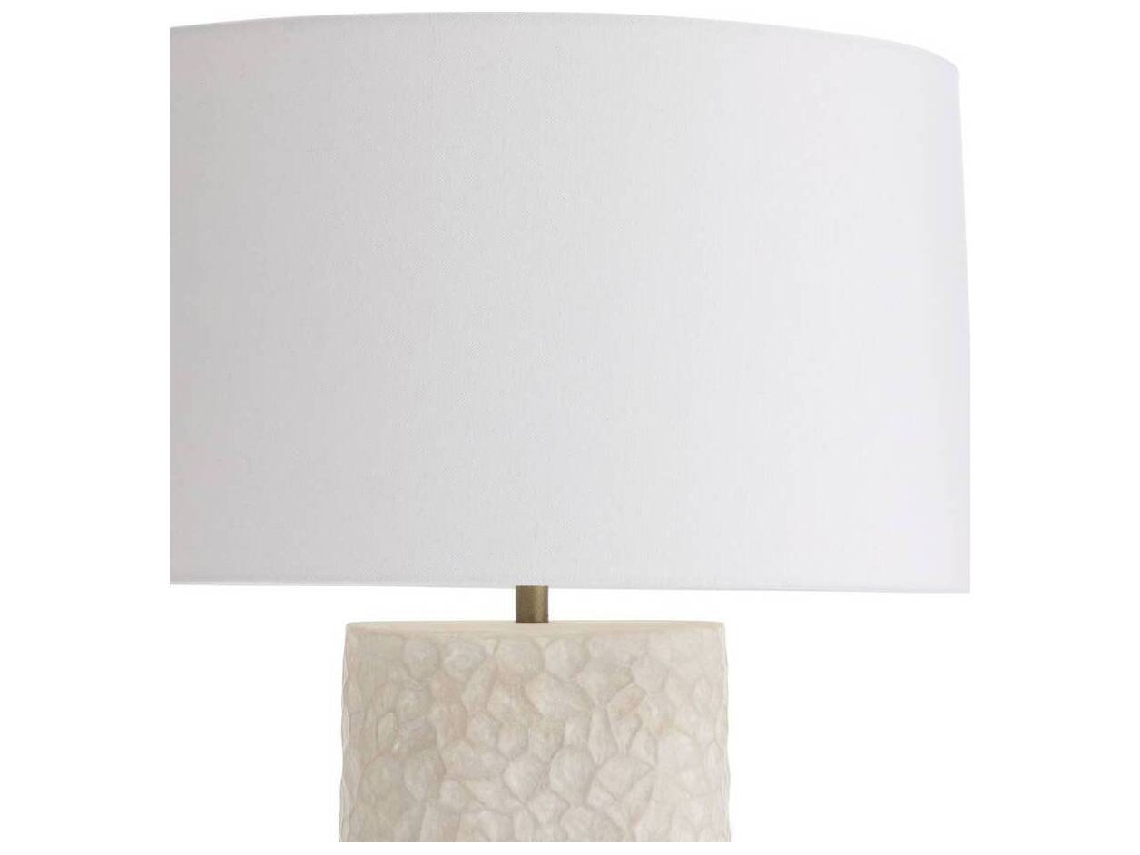 Arteriors Home Felicity Egg Shell Antique Brass White Buffet Lamp