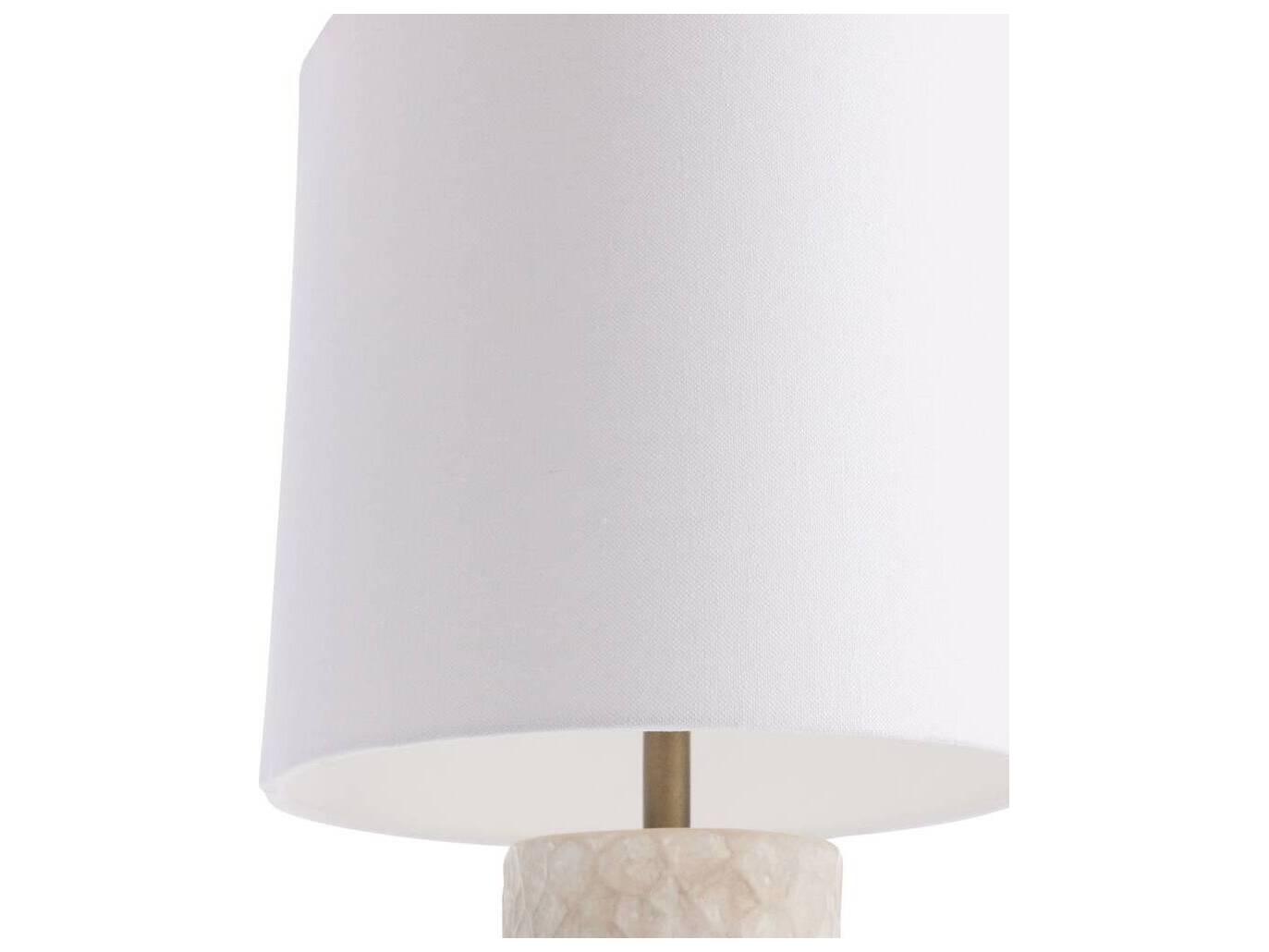 Arteriors Home Felicity Egg Shell Antique Brass White Buffet Lamp