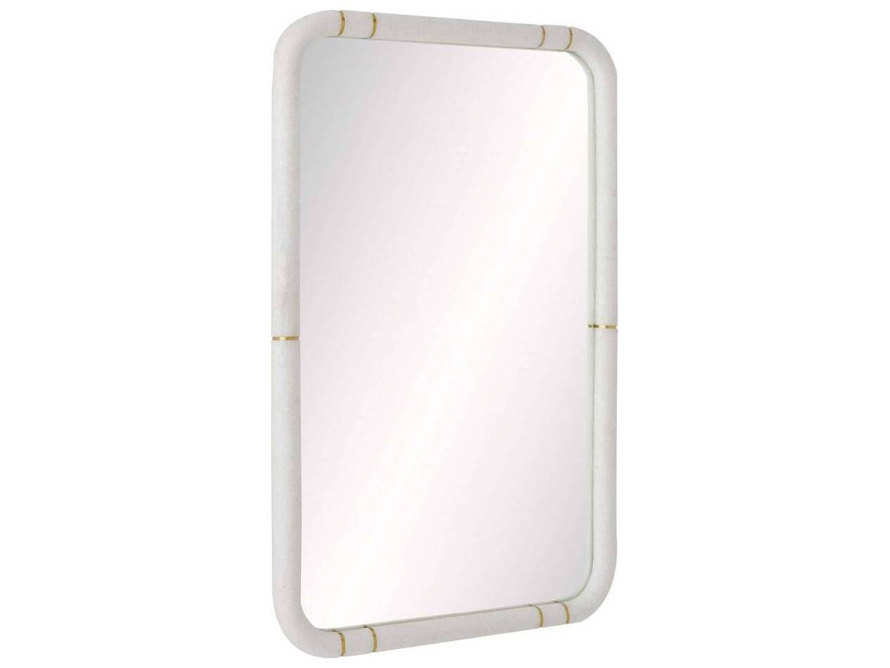 Arteriors Home Ivory Antique Brass Wall Mirror Rectangular