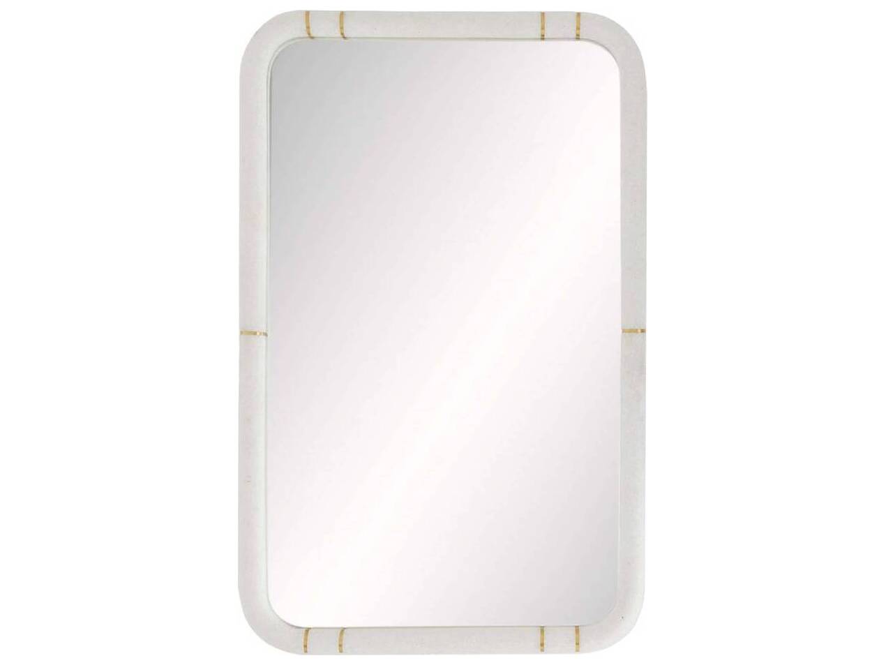 Arteriors Home Ivory Antique Brass Wall Mirror Rectangular
