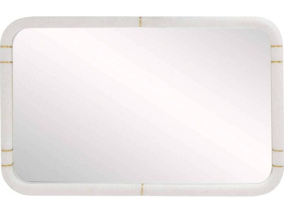 Arteriors Home Ivory Antique Brass Wall Mirror Rectangular