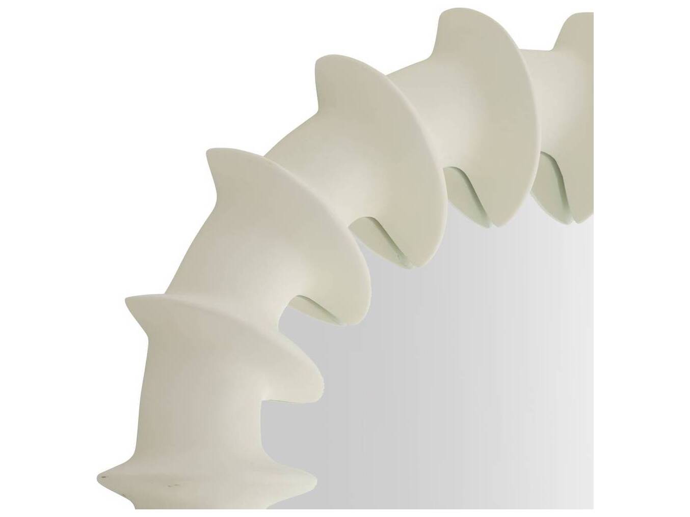 Arteriors Home Matte Ivory Plain Floor Mirror Oval