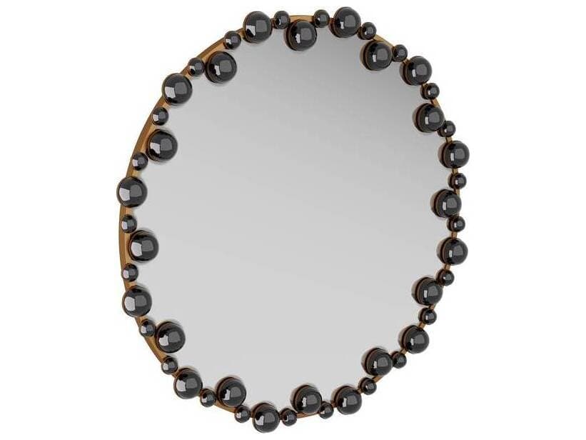 Arteriors Home Black Antique Brass Wall Mirror Round