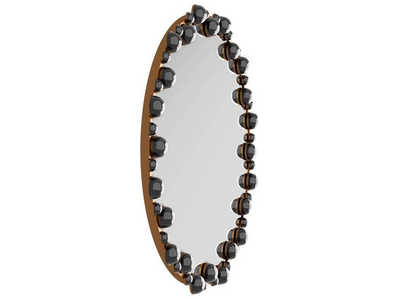 Arteriors Home Black Antique Brass Wall Mirror Round