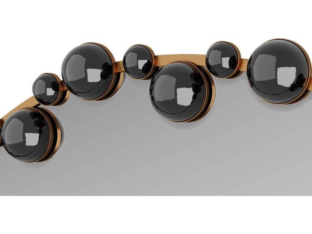 Arteriors Home Black Antique Brass Wall Mirror Round