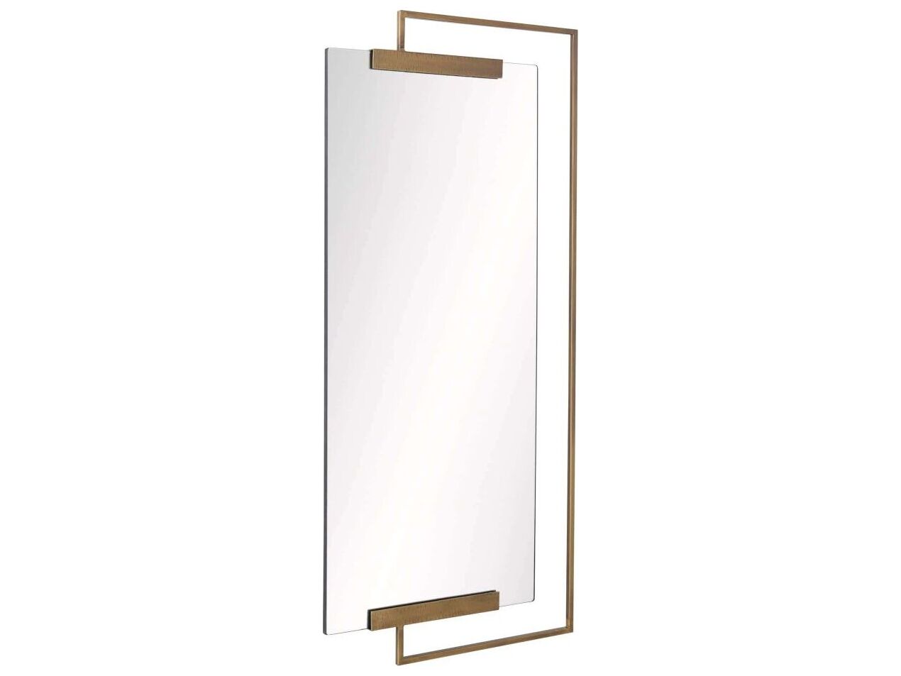 Arteriors Home Antique Brass Plain Wall Mirror Rectangular