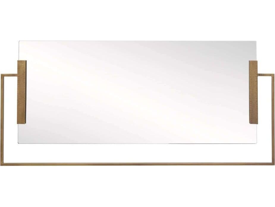 Arteriors Home Antique Brass Plain Wall Mirror Rectangular