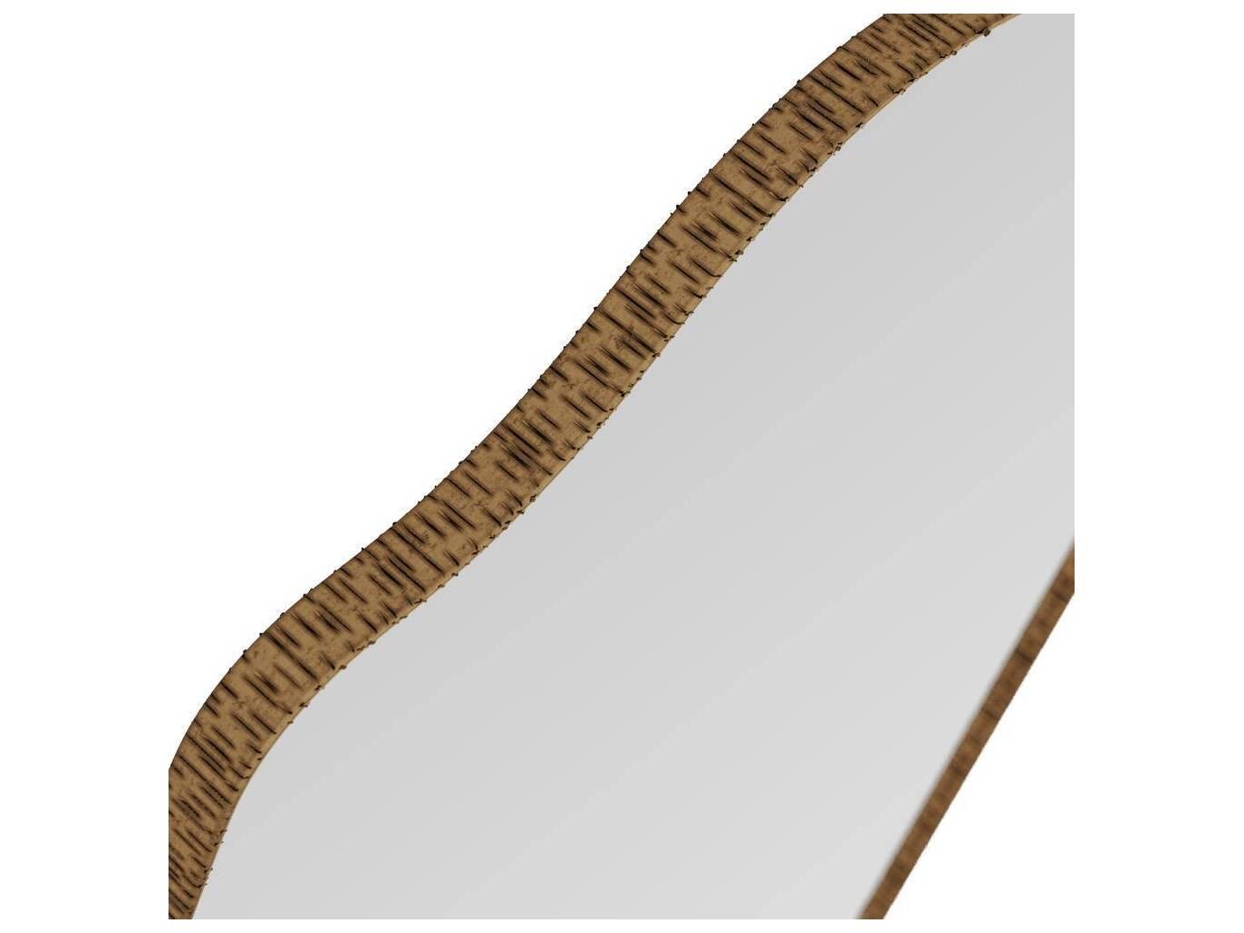 Arteriors Home Antique Brass Plain Wall Mirror Rectangular