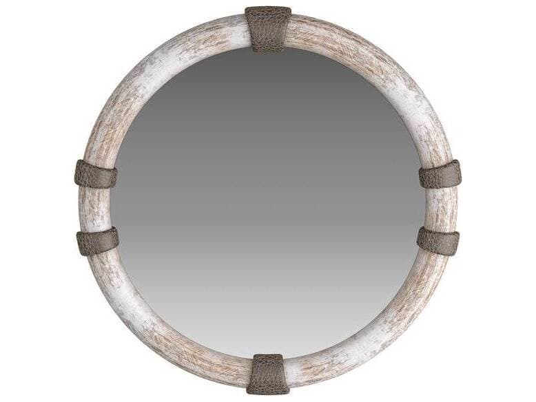 Arteriors Home Limewash Bronze Wall Mirror Round