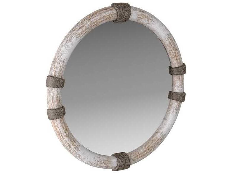 Arteriors Home Limewash Bronze Wall Mirror Round