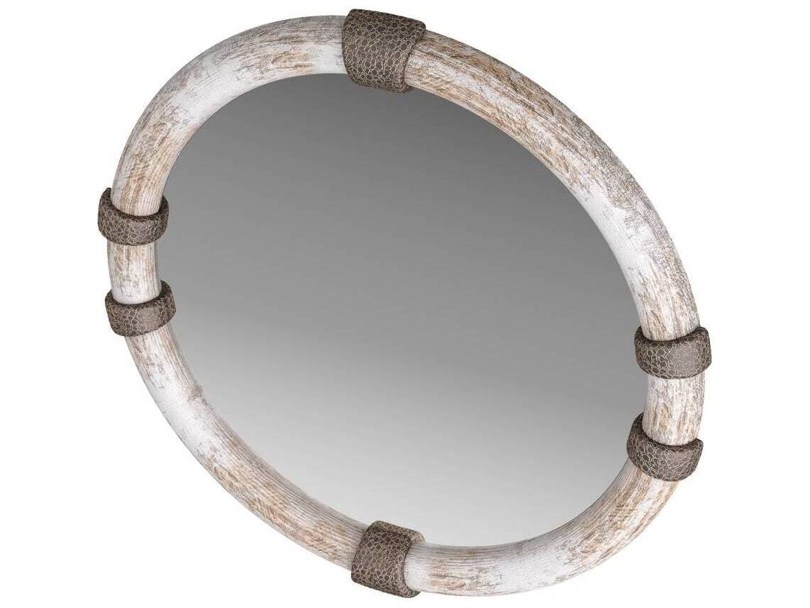 Arteriors Home Limewash Bronze Wall Mirror Round
