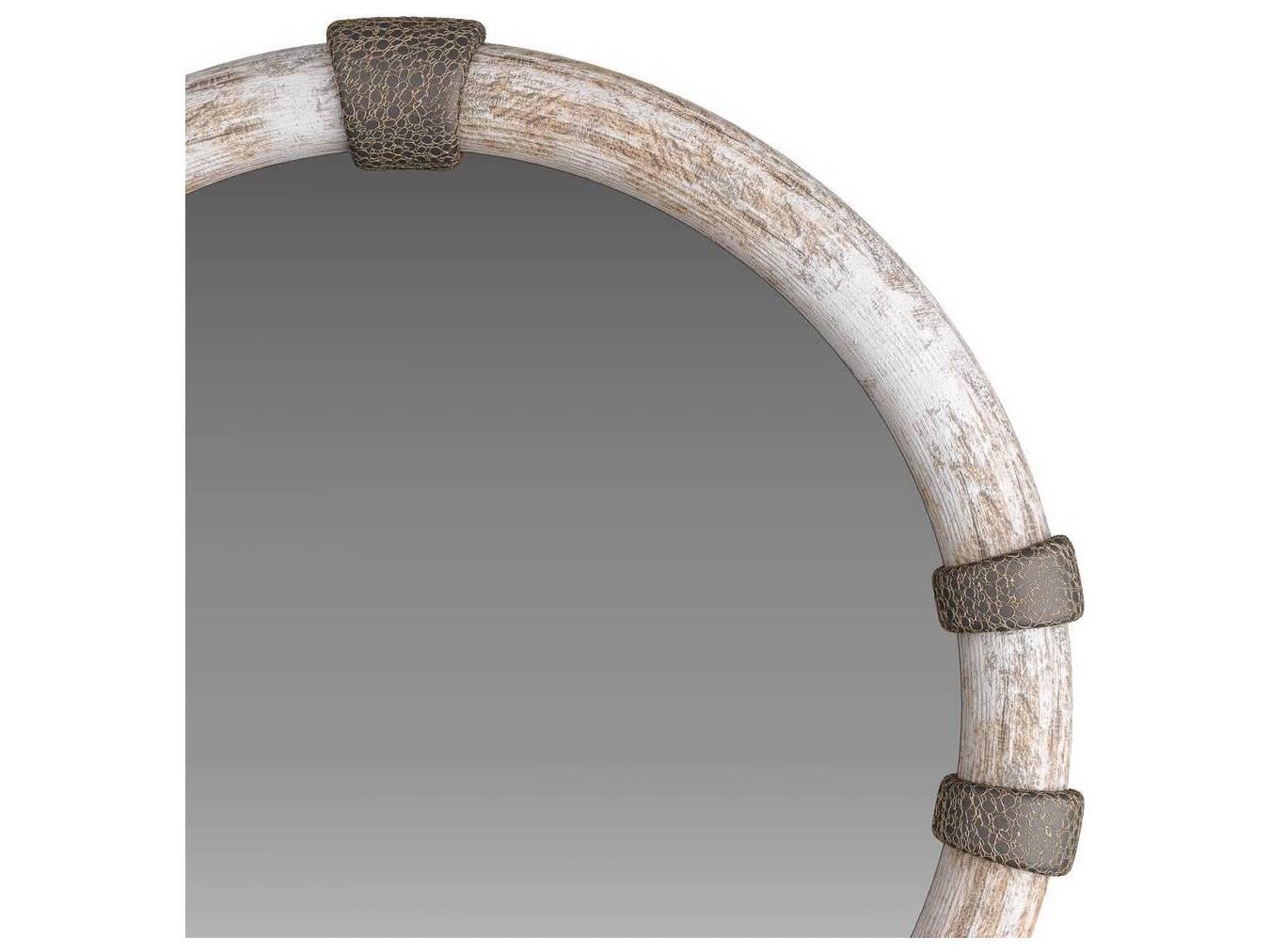 Arteriors Home Limewash Bronze Wall Mirror Round