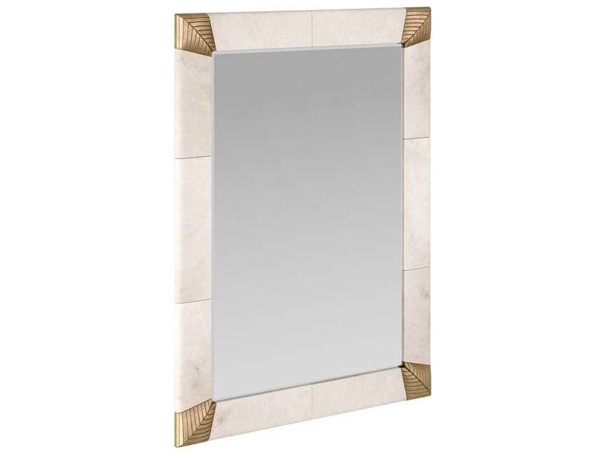 Arteriors Home Ivory Antique Brass Wall Mirror Rectangular