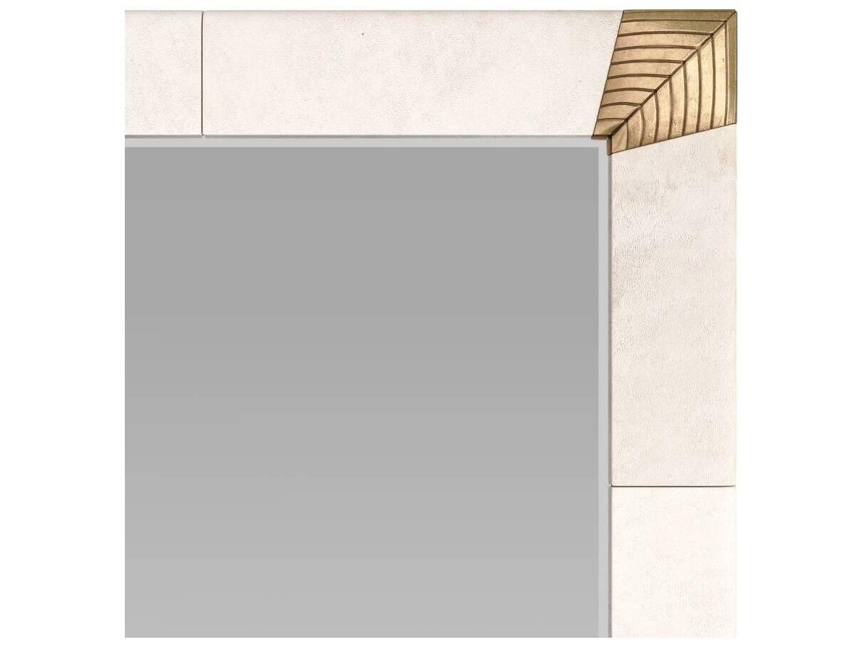 Arteriors Home Ivory Antique Brass Wall Mirror Rectangular