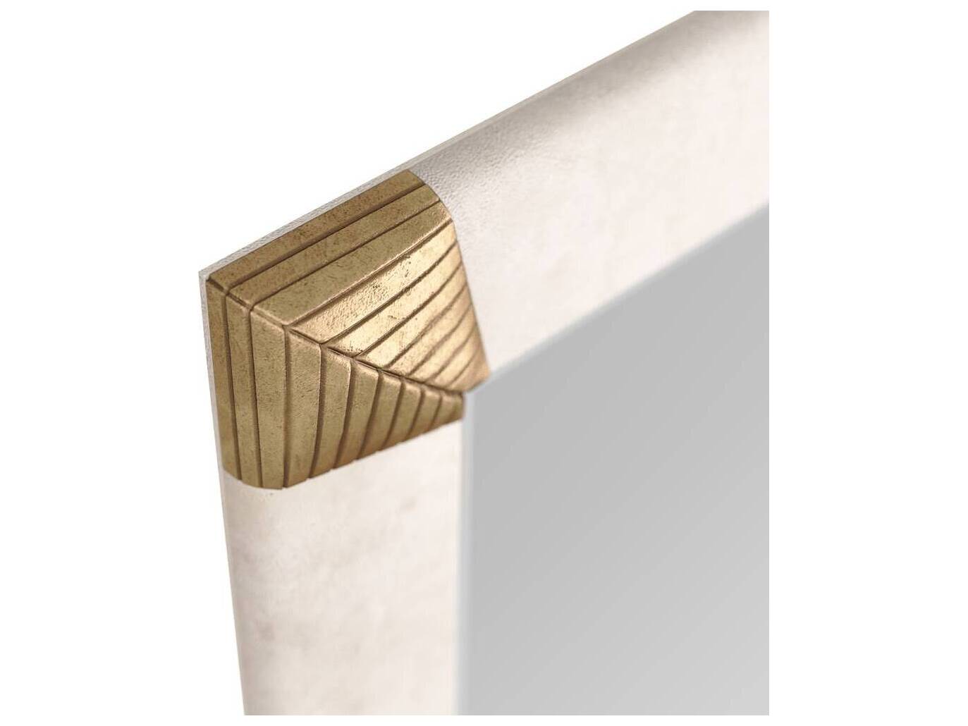 Arteriors Home Ivory Antique Brass Wall Mirror Rectangular