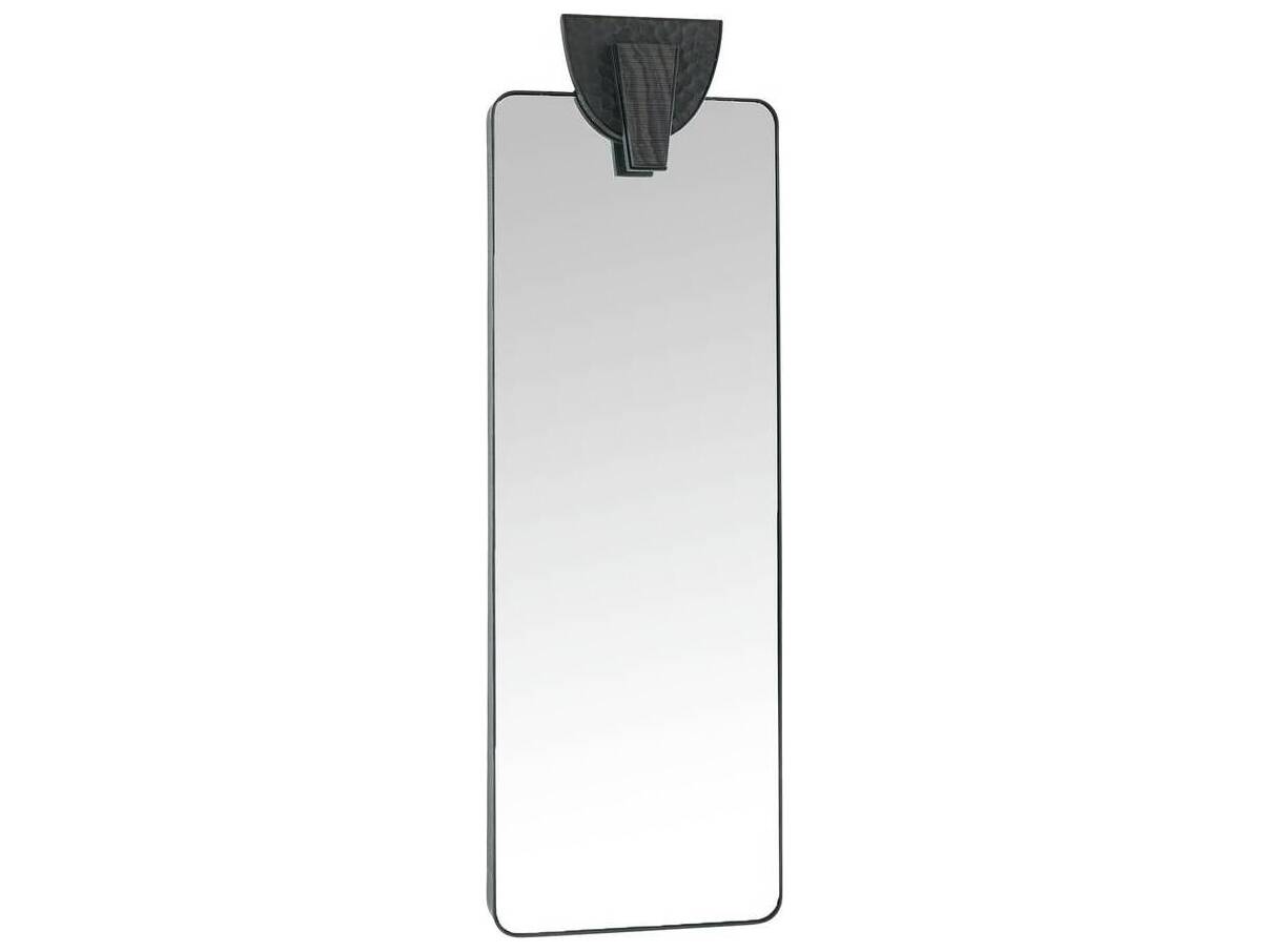 Arteriors Home Blackened Iron Plain Floor Mirror Rectangular