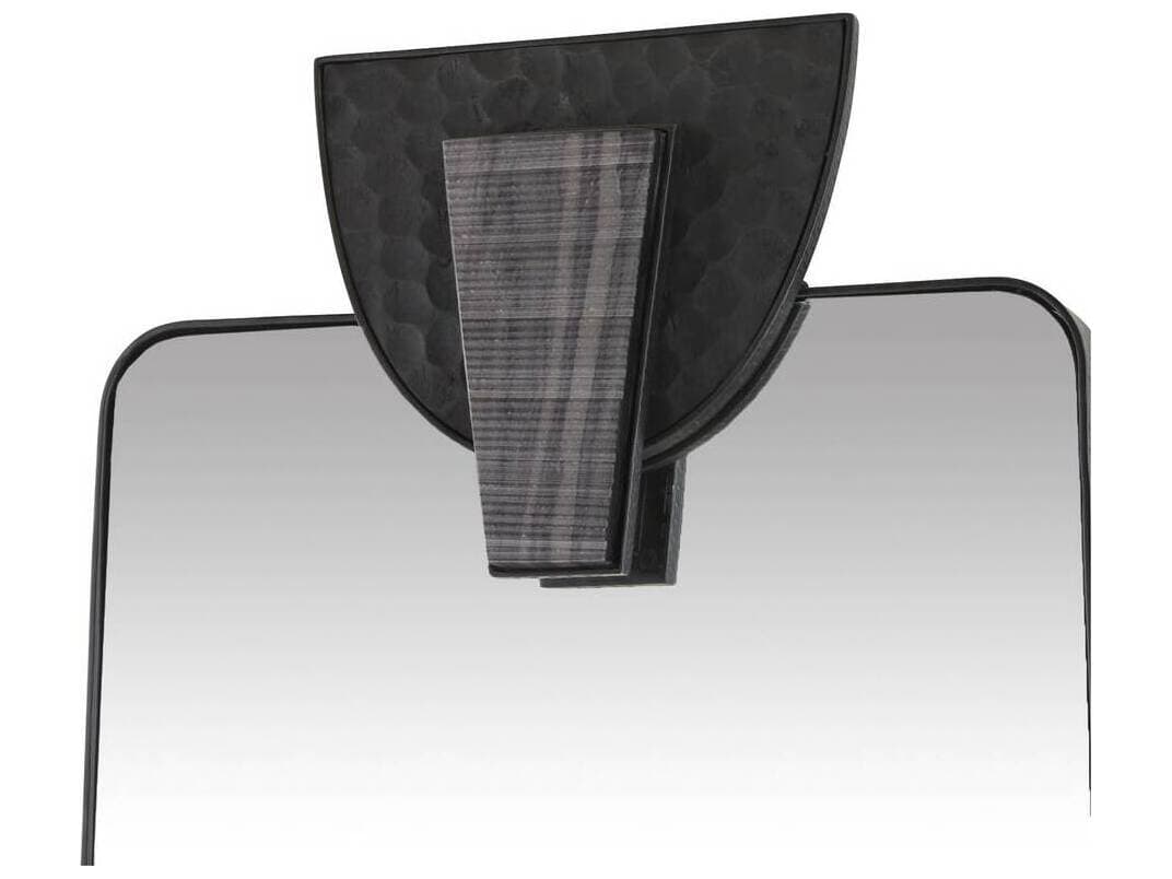 Arteriors Home Blackened Iron Plain Floor Mirror Rectangular