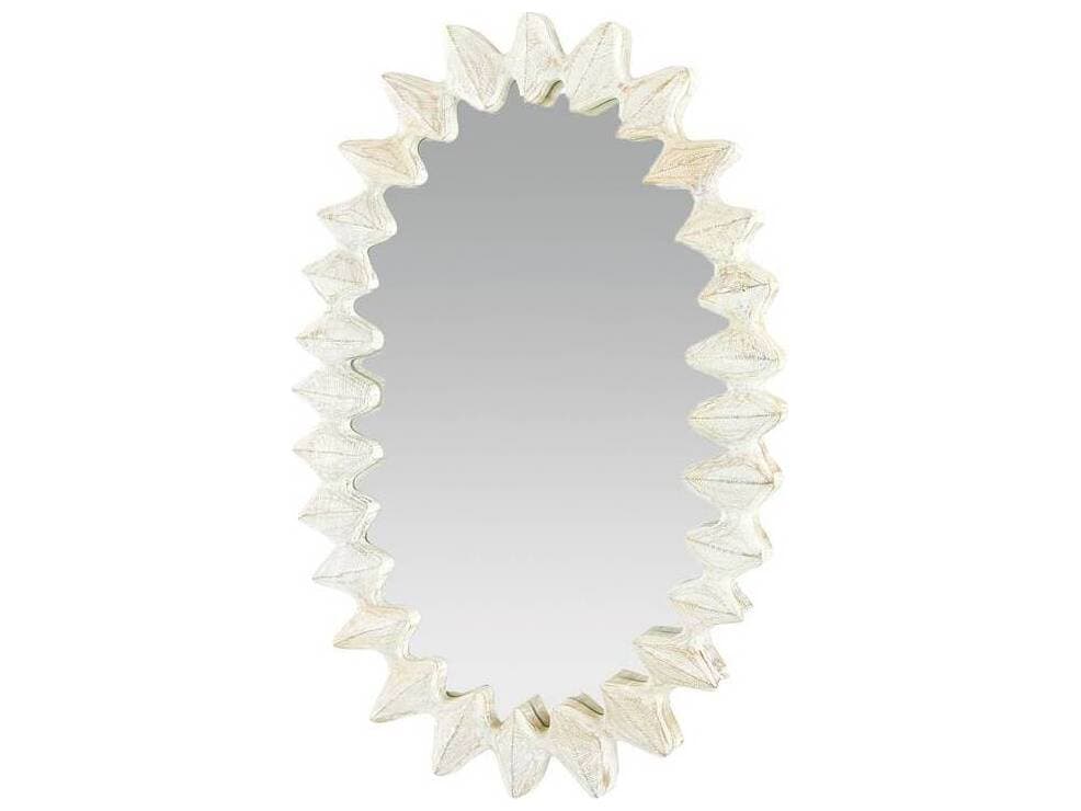 Arteriors Home Whitewash Plain Wall Mirror Oval