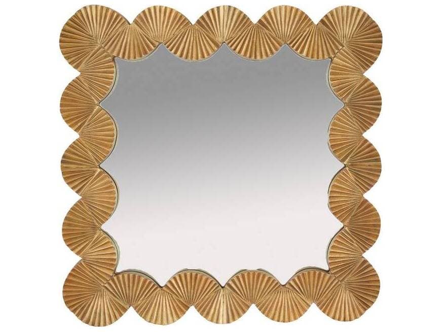 Arteriors Home Antique Brass Plain Wall Mirror Square