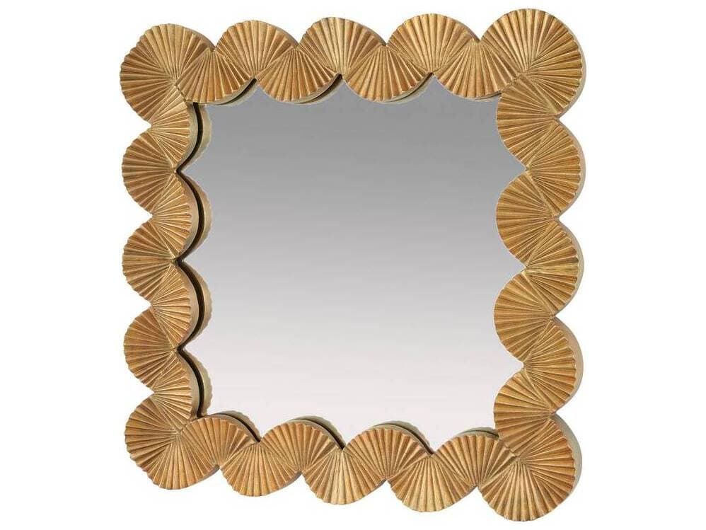 Arteriors Home Antique Brass Plain Wall Mirror Square