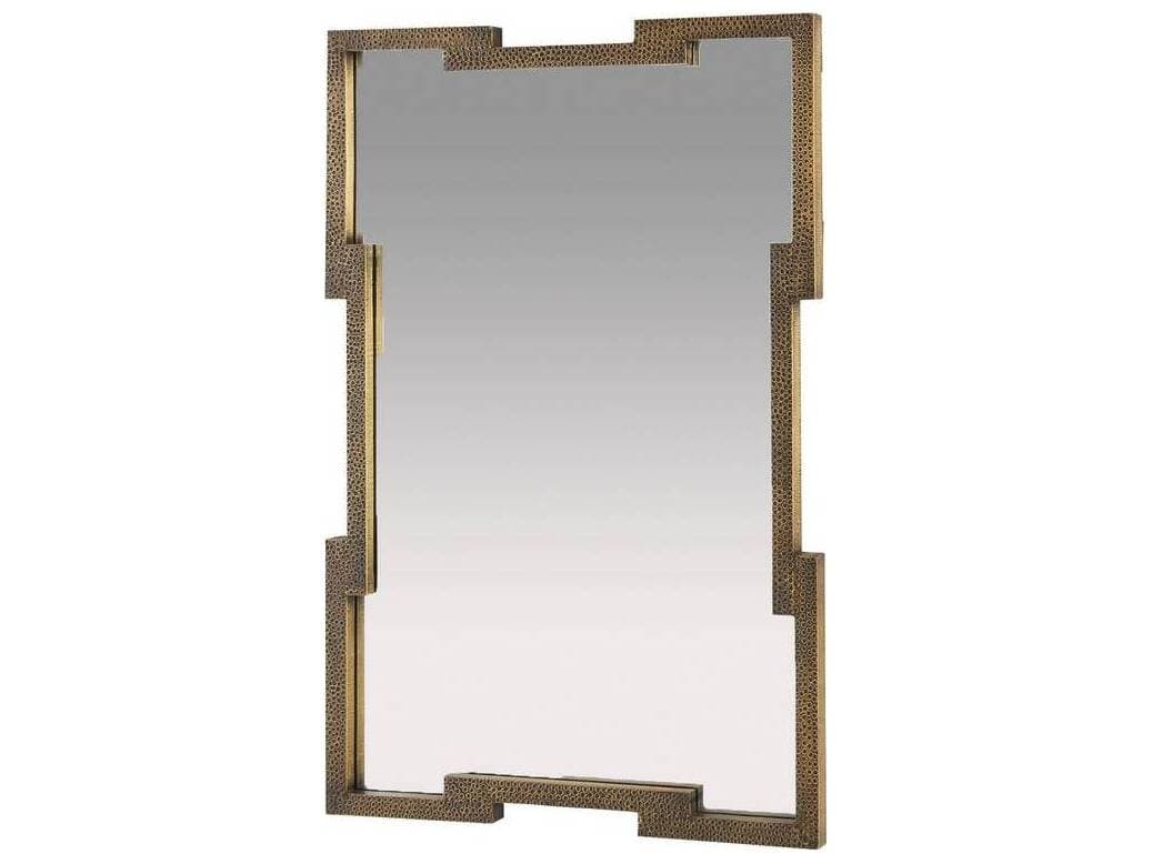 Arteriors Home Antique Brass Plain Wall Mirror Rectangular