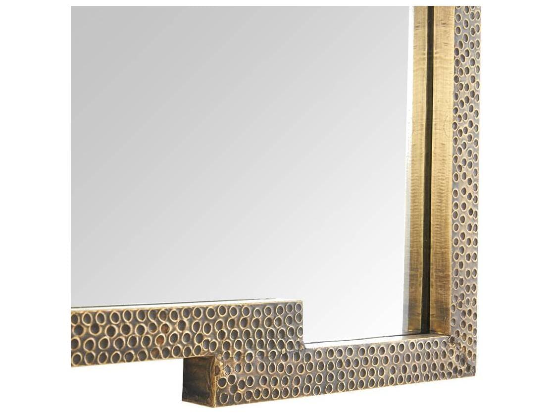 Arteriors Home Antique Brass Plain Wall Mirror Rectangular